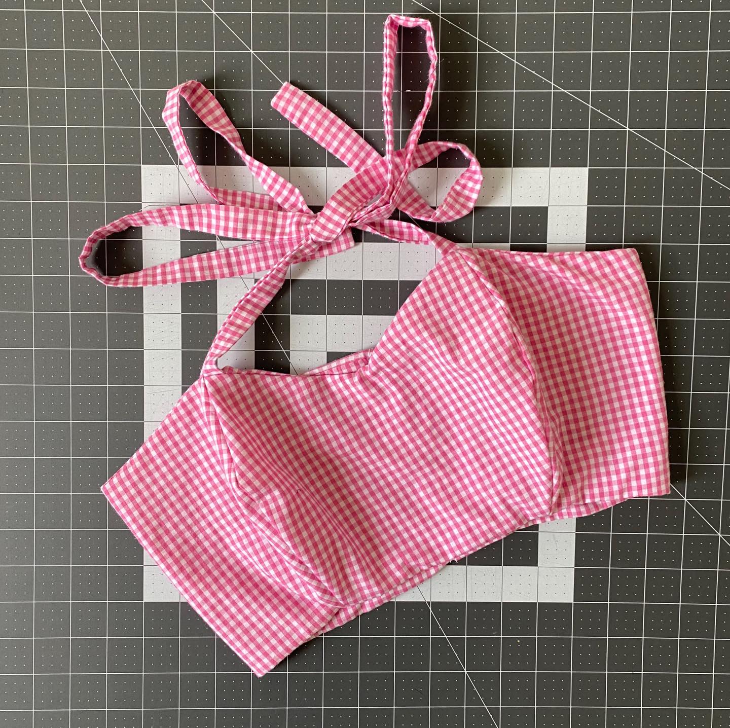 Gingham Rosa Bra-top